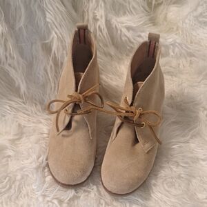 Sperry Tan Suede Wedge Booties